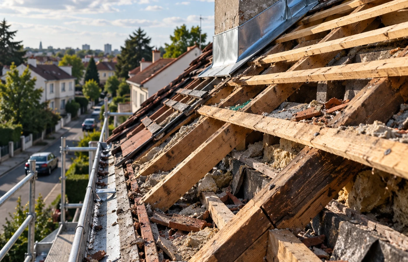 Travaux de couverture à Saint-Denis
